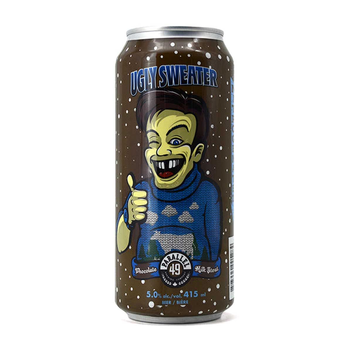 Front Porch Brewing Ugly Sweater Stout. 12oz can