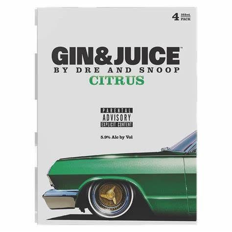Gin &amp; Juice Citrus By Dre &amp; Snoop 4pk cans