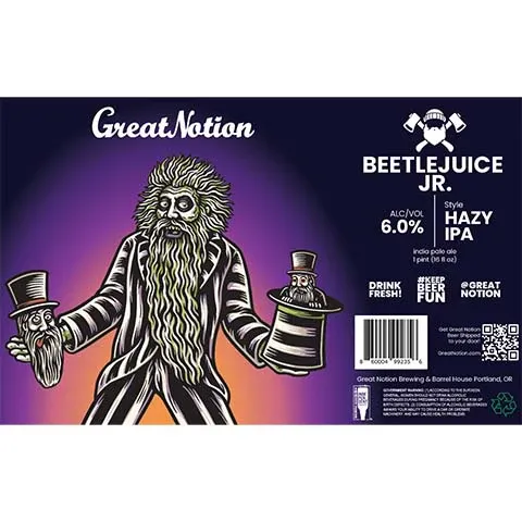 Great Notion Beetle Juice Jr. Hazy IPA  4pk cans