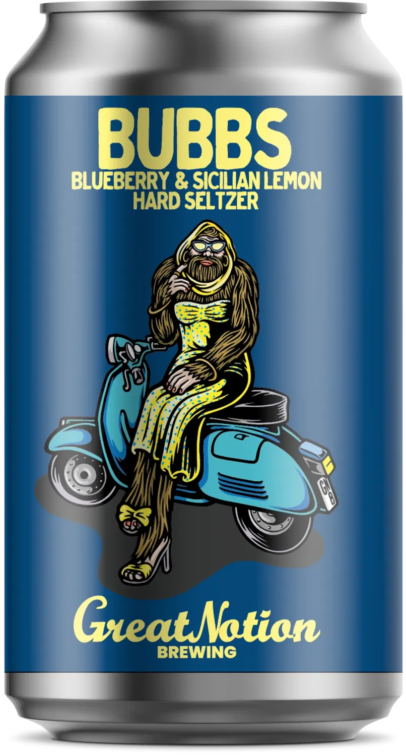 Great Notion Bubbs blueberry lemon hard seltzer 6pk cans