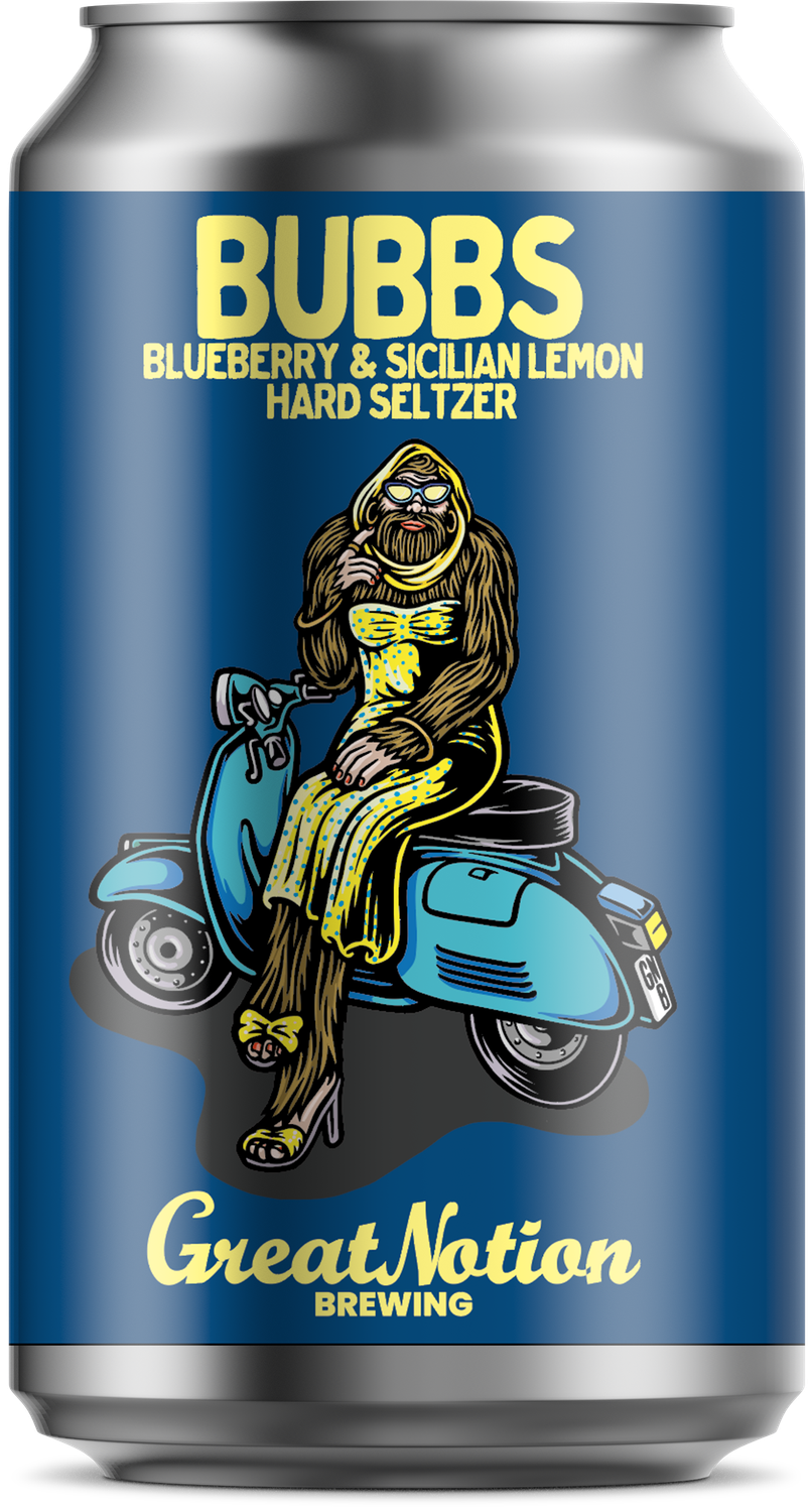Great Notion Bubbs blueberry lemon hard seltzer 6pk cans single