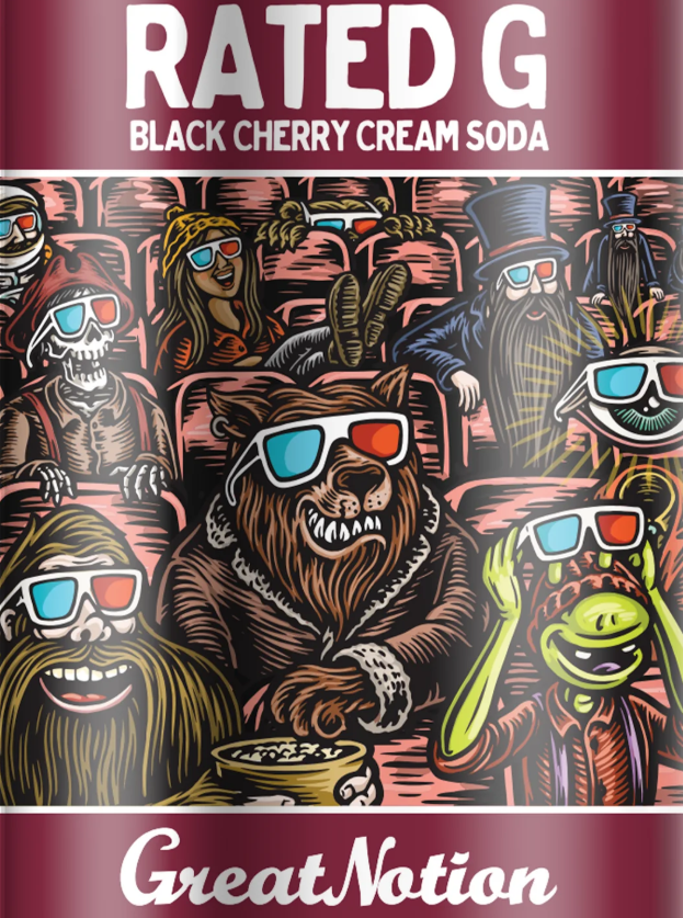 Great Notion Rated &#39;G&#39; Black Cherry Cream Soda 6pk cans