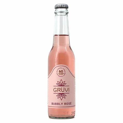 Gruvi Bubbly Rose Non-Alcoholic 4pk 275ml bottle single
