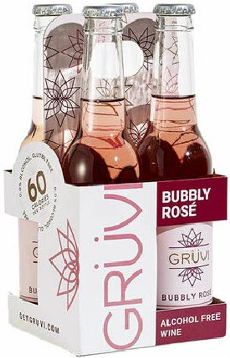 Gruvi Bubbly Rose Non-Alcoholic 4pk 275ml bottle