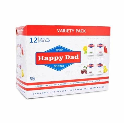 Happy Dad Variety 12 Pack Hard Seltzer (NO SINGLES)