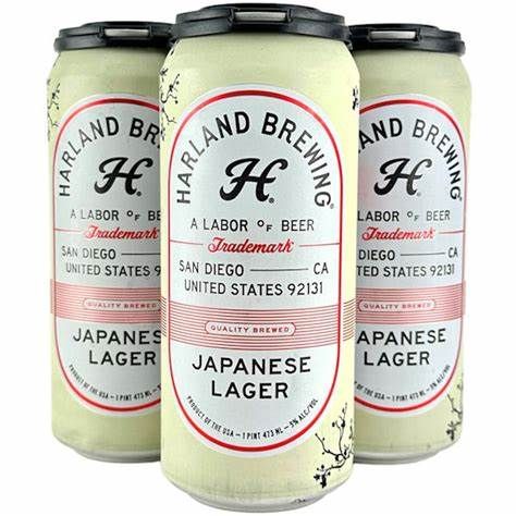 Harland Brewing Japanese Lager 4pk 16oz cans