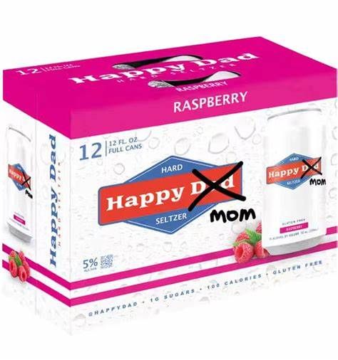 Happy Mom Raspberry Hard Seltzer 12pk cans