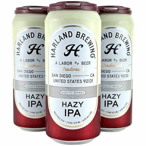 Harland Brewing Hazy IPA 4pk 16oz cans