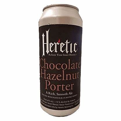 Heretic Chocolate Hazelnut Porter 4pk 16oz cans
