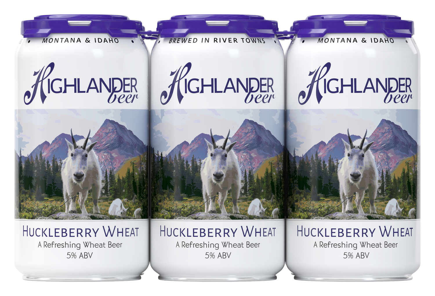 Highlander Beer Huckleberry Wheat Ale 6pk cans