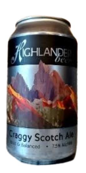 Highlander Craggy Scotch Ale 6pk cans single