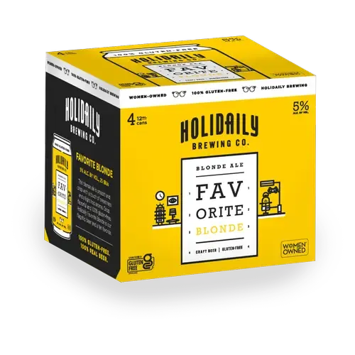 Holidaily Brewing Gluten Free Favorite Blonde Ale 4pk cans
