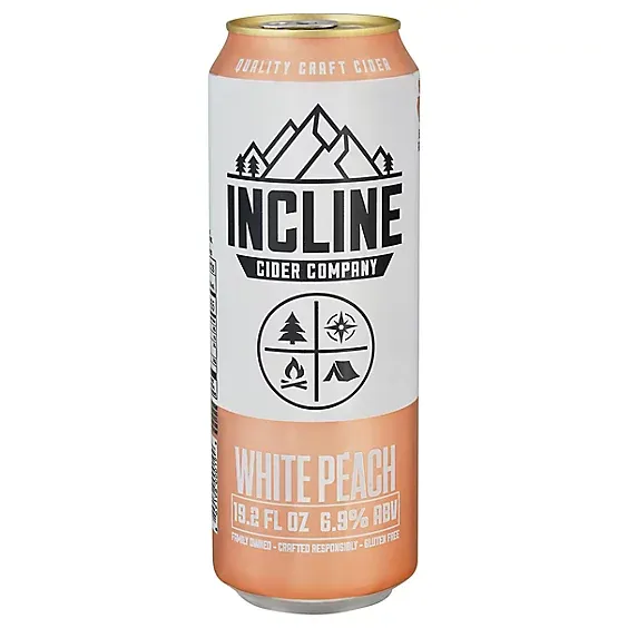 Incline White Peach Cider 19.2oz can