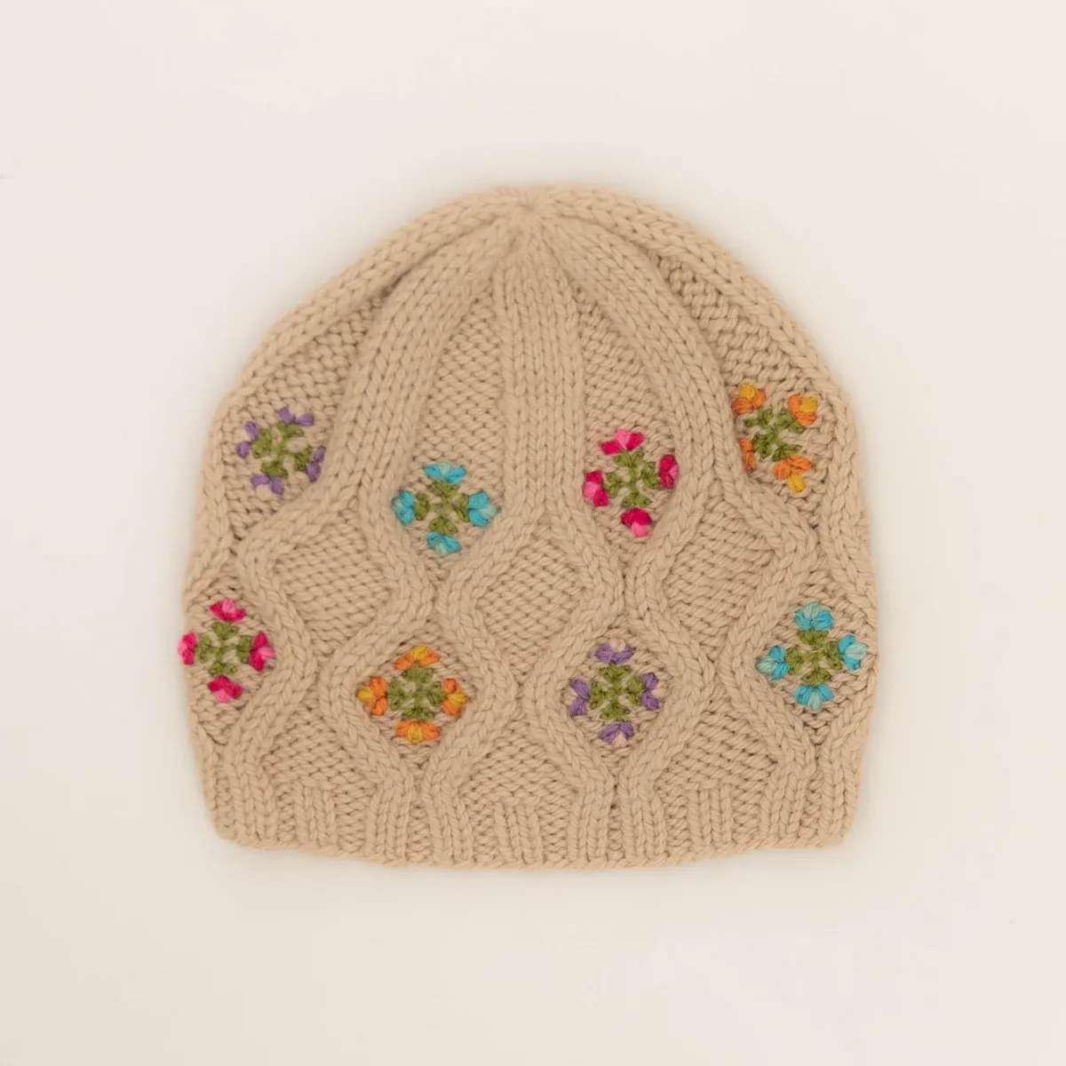 Knit Embroidered Hat