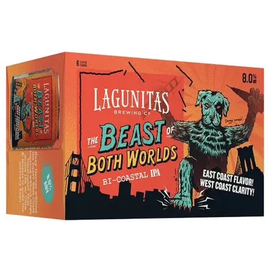 Lagunitas Beast of Both Worlds Bi-Coastal IPA. 6pk cans