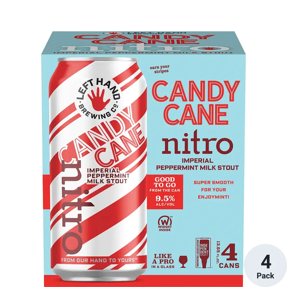 Left Hand Candy Cane Nitro Imperial Stout 4pk cans
