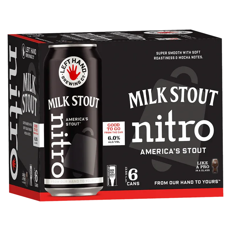 Left Hand Nitro Milk Stout 6pk 16oz cans
