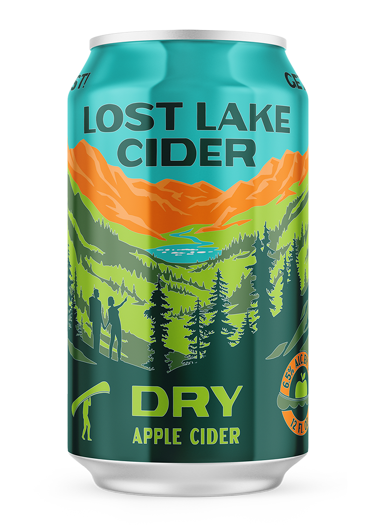 Lost Lake Dry Hard Apple Cider 6pk cans single