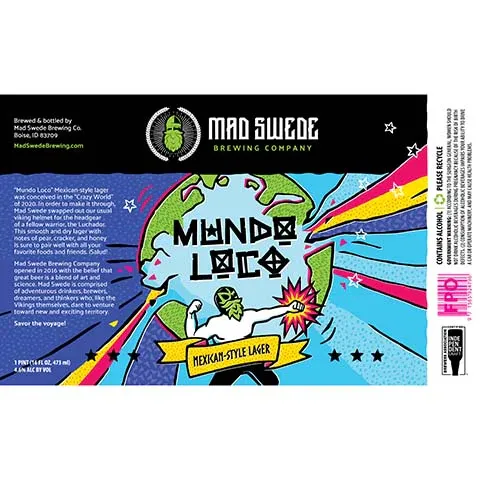 Mad Swede Mundo Loco Mexican Lager 4pk 16oz cans