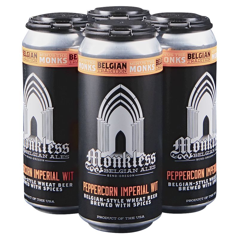 Monkless Peppercorn Belgian Style Imperial Wit 4pk 16oz cans