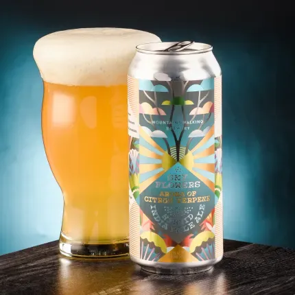 Mtns Walking Sky Flowers &quot;Hybrid&quot; IPA 4pk cans single