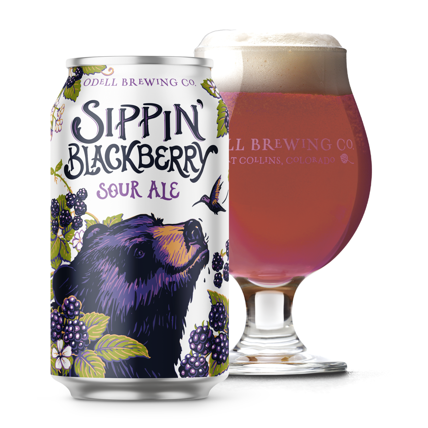 Odell Sippin Blackberry Sour Ale 6pack cans single