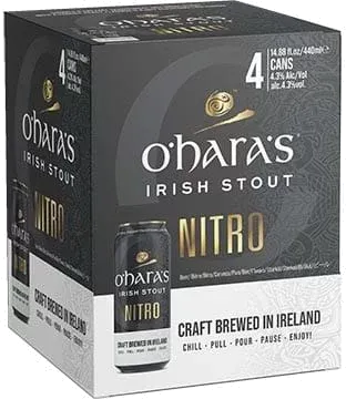 O&#39;Hara&#39;s Nitro Irish Stout 4pk 16oz cans