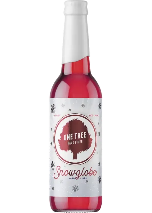 One Tree Cider Snow Globe Cranberry Cider w/ Glitter! 22oz