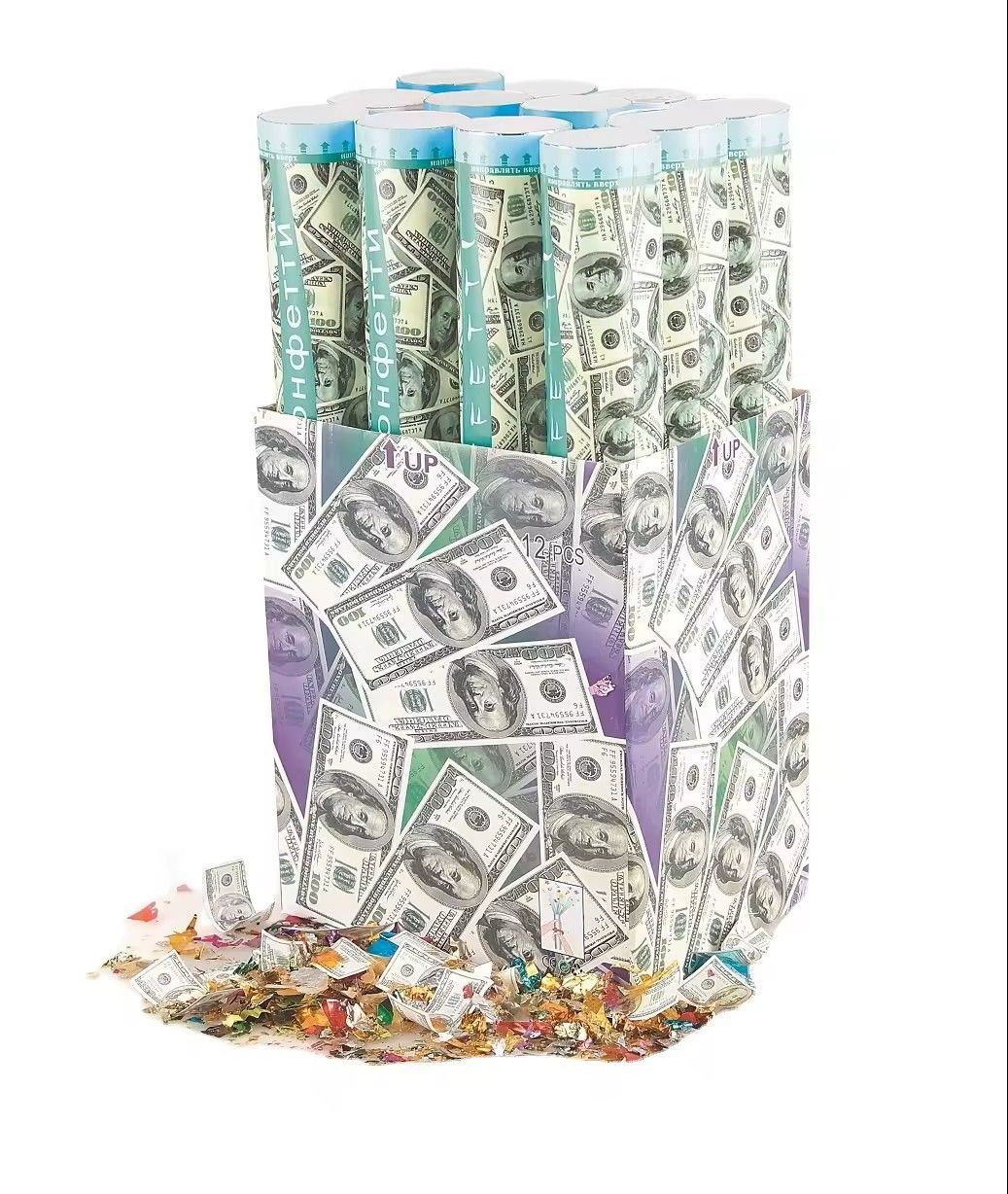 Party Popper $dollar bill bottle Koozie