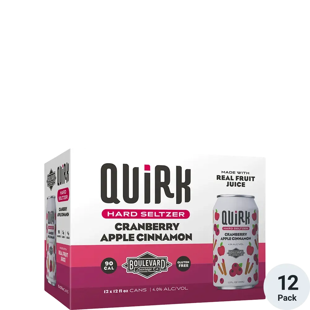 Quirk Cranberry Apple Cinnamon Seltzer 12pk cans