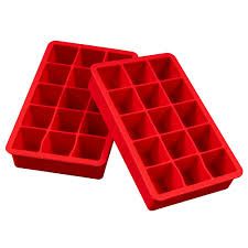 Red Colossal Silicone Ice Cube Tray