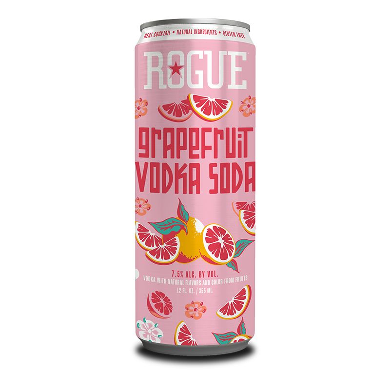 Rogue Spirits Grapefruit and Vodka soda single