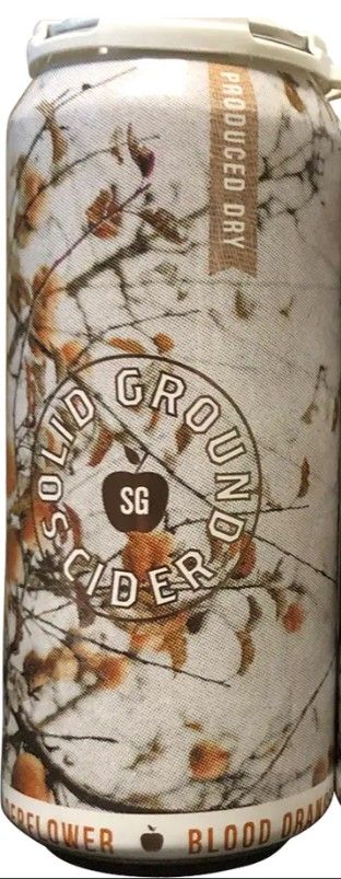Solid Ground Blood Orange &amp; Elderflower 4pk cans single