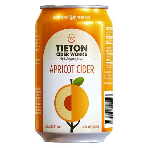 Tieton Apricot Cider 6pk Can single