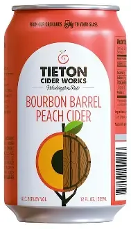 Tieton Bourbon Barrel Peach Cider 6pk cans single