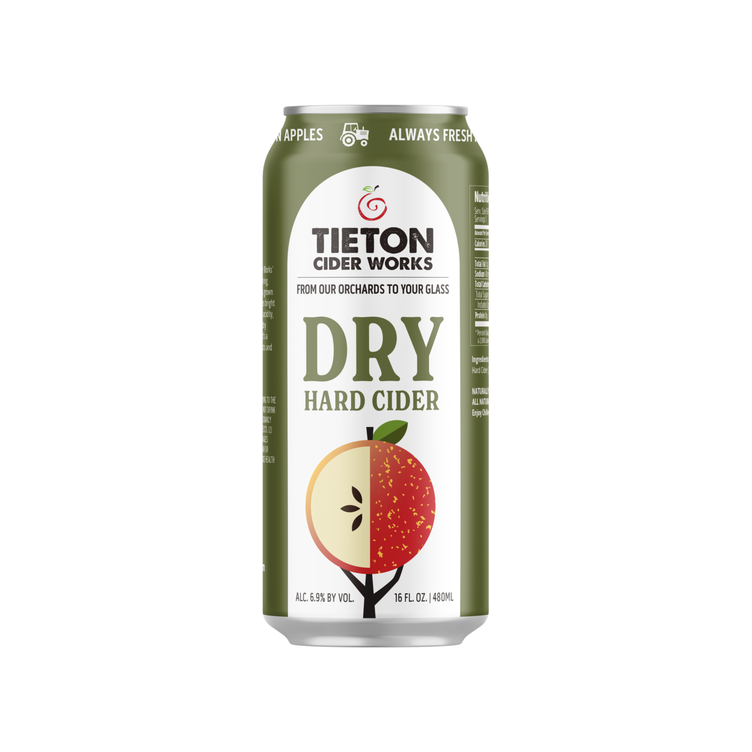 Tieton Organic Dry Cider 6pk cans single