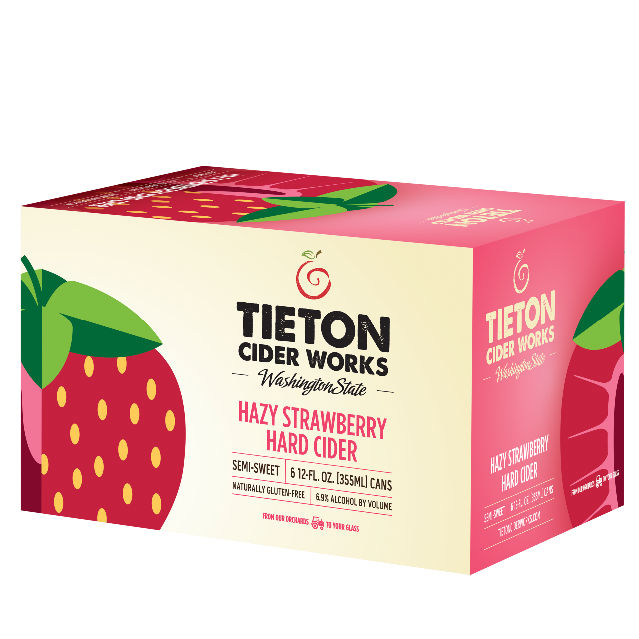 Tieton Hazy Strawberry Cider 6pk cans