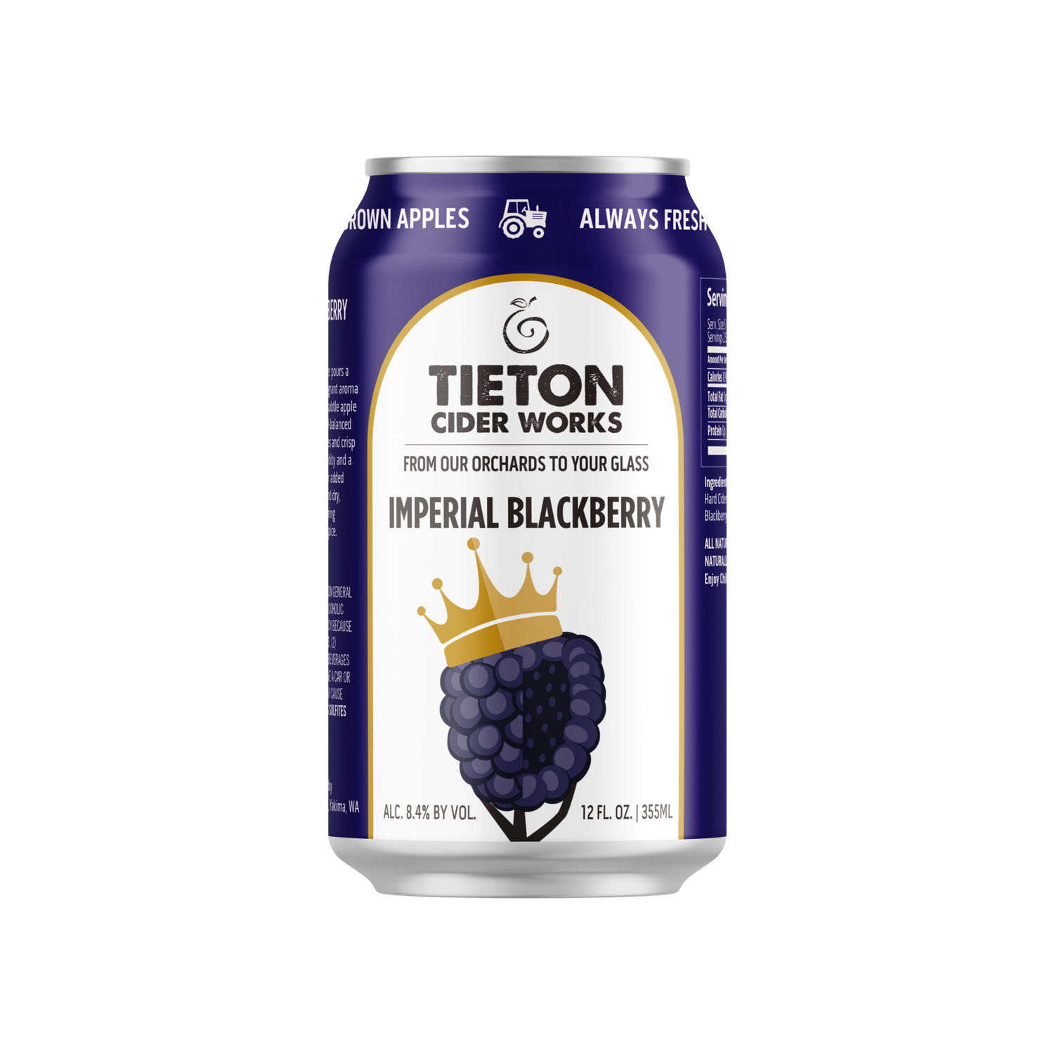 Tieton Imperial Blackberry Cider 6pk cans single