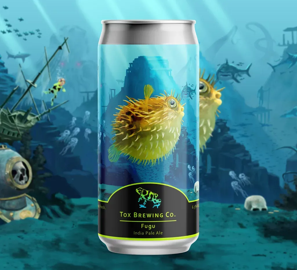 Tox Brewing Fugu IPA. 16oz