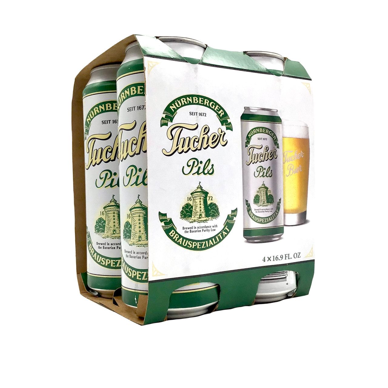Tucher Pilsner 4pk 16oz cans