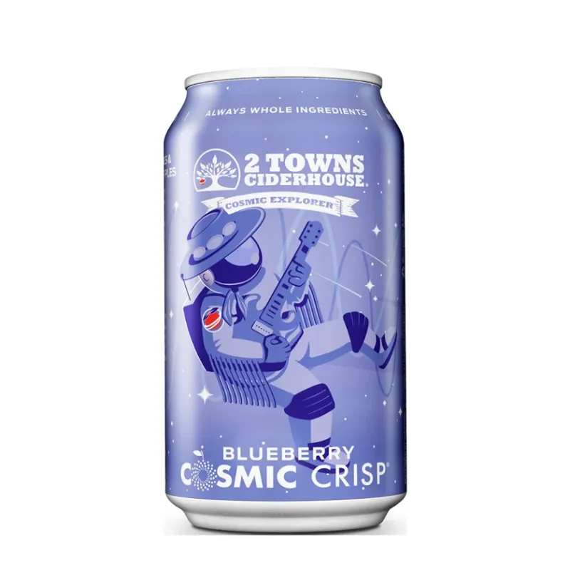 Two Towns Blueberry Cosmic Crisp Cider 6pk cans single