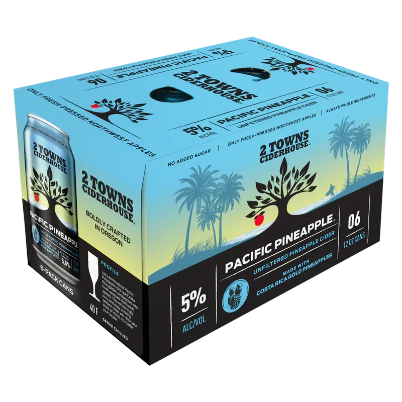 Two Towns Pacific Pineapple 6pk cans
