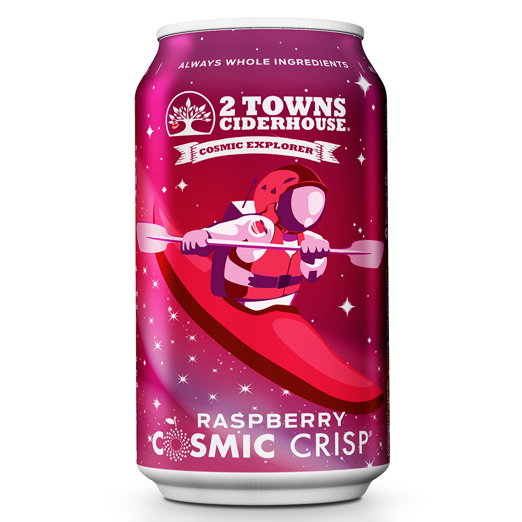 Two Towns Raspberry Cosmic Crisp 6pk can single