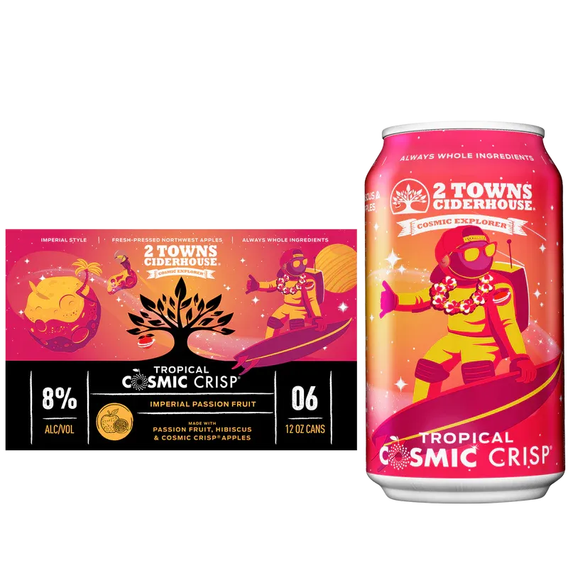 Two Towns  Tropical Cosmic Crisp Cider 6pk cans