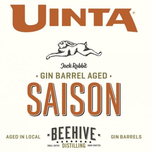 Uinta Rabbit Jacker Gin Barrel Saison  4pk 16oz cans