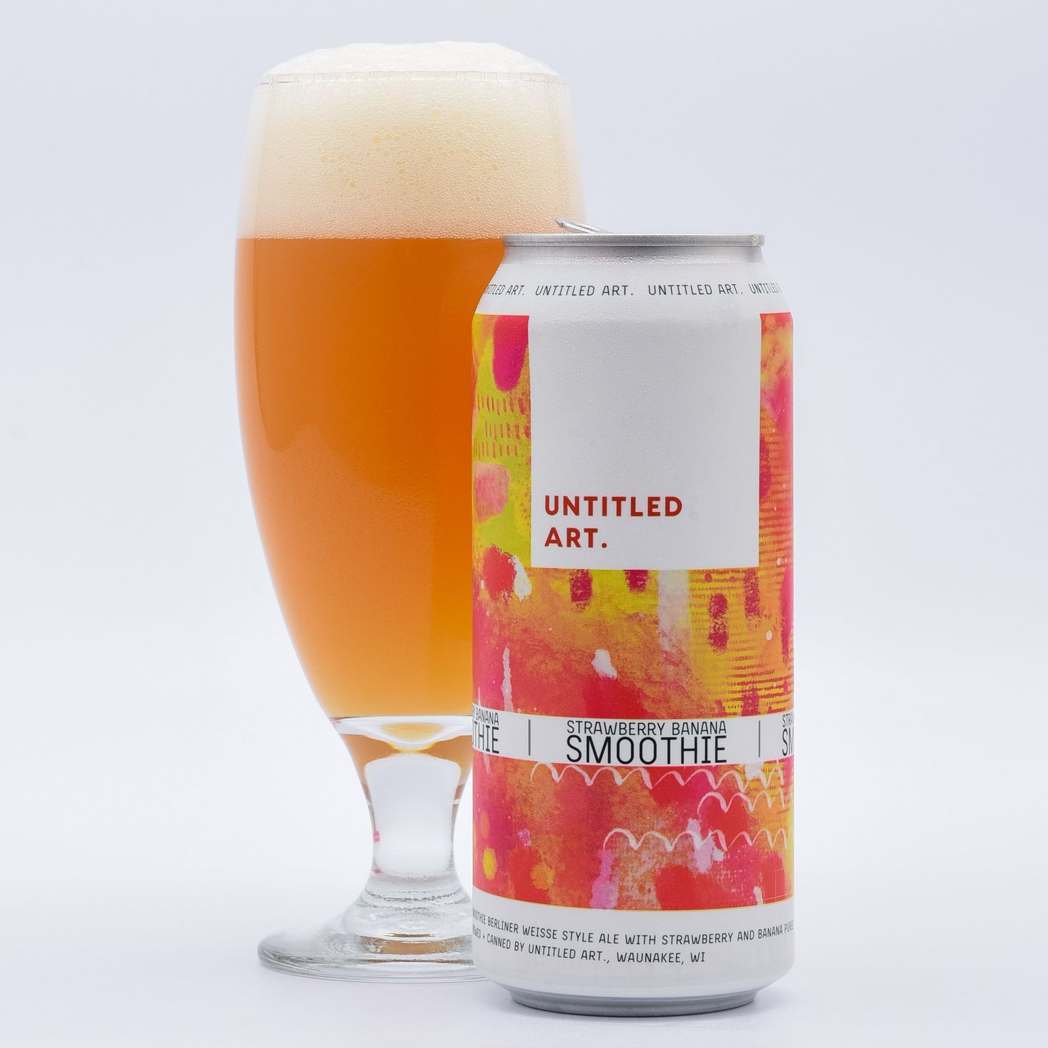 Untitled Art Strawberry Banana Smoothie Seltzer 4pk. single