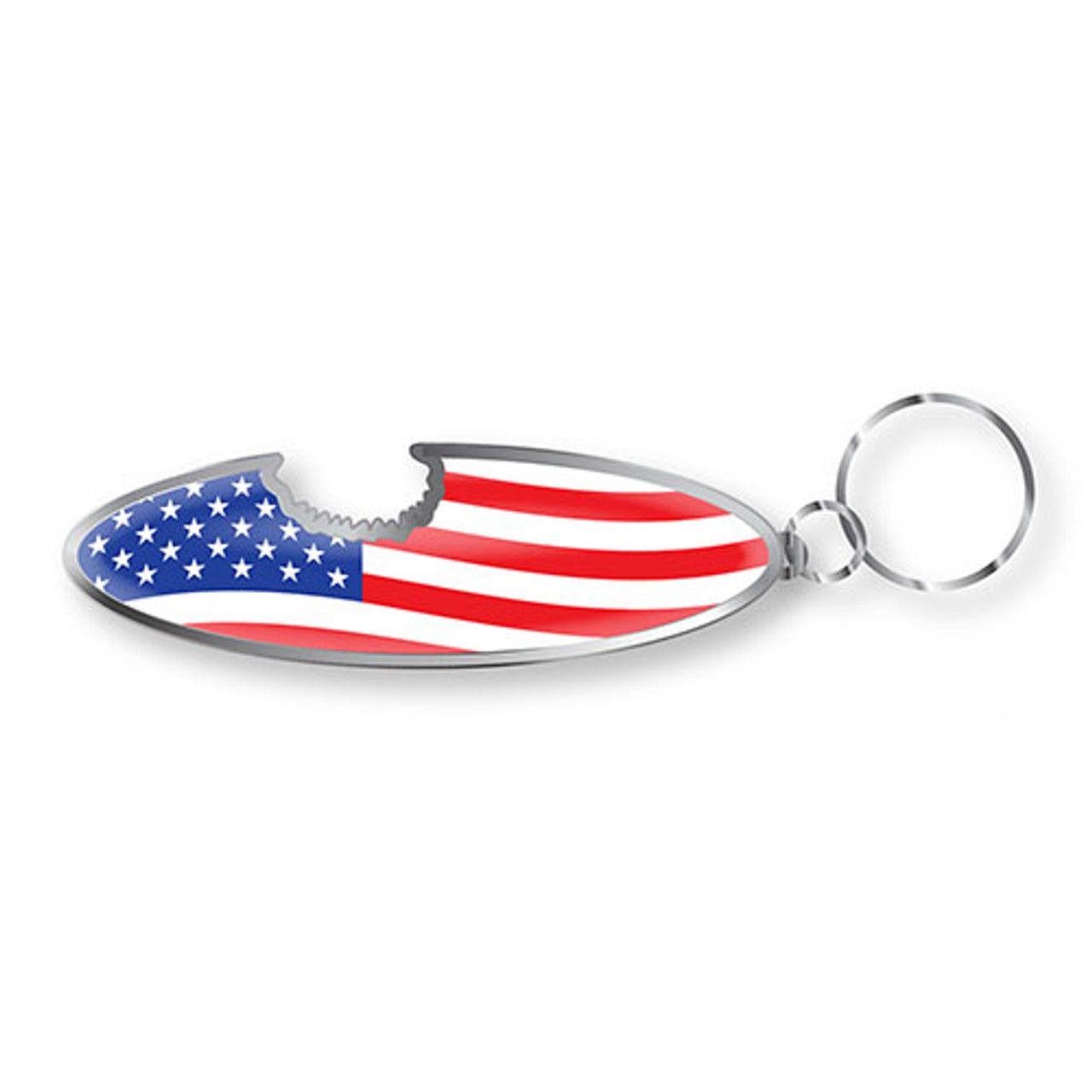 USA Flag Longboard Bottle opener/keychain