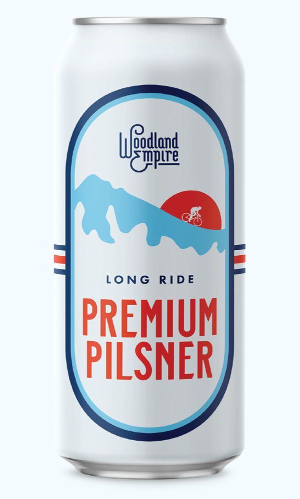 Woodland Empire Long Ride Premium Pilsner 4pk 16oz cans single