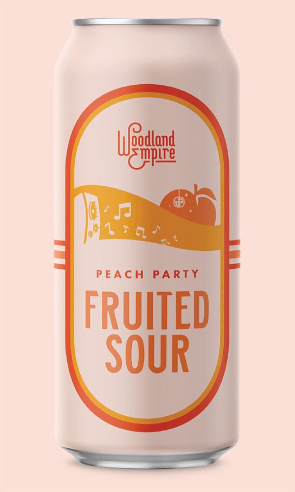 Woodland Empire Peach Party Fruited Sour 4pk 16oz cans