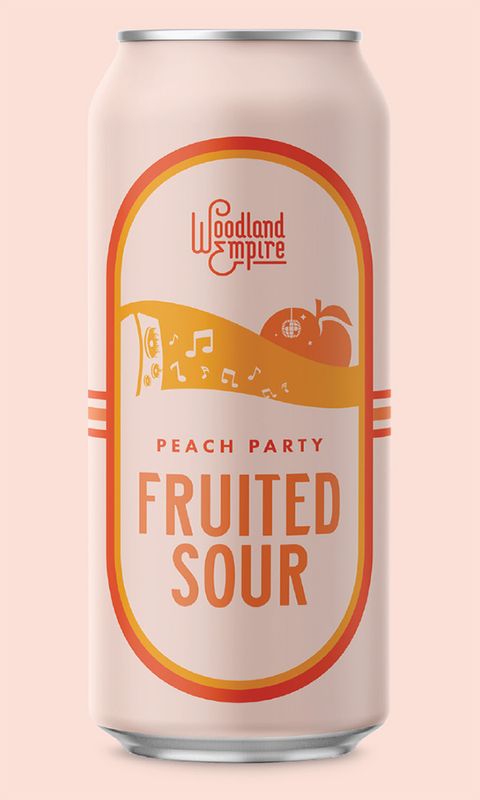 Woodland Empire Peach Party Fruited Sour 4pk 16oz cans single